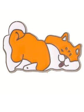 Dog Pin Shiba Inu Poser Enamel Butt Brooch Funny Bag Charm Backpack Puppy NEW
